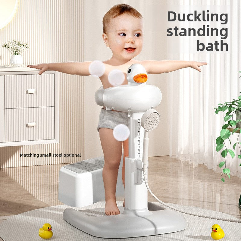 Support de bain bébé antidérapant avec tête de canard, vue d'ensemble
